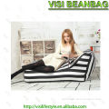 Wholesale indoor & outdoor cotton canvas vertical zebra bean bag sofa